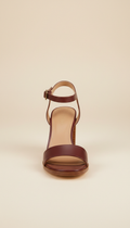 Leather Sandal With Sculpted Heel